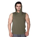 Supplementler.com Kapüşonlu Kolsuz T-Shirt Yeşil